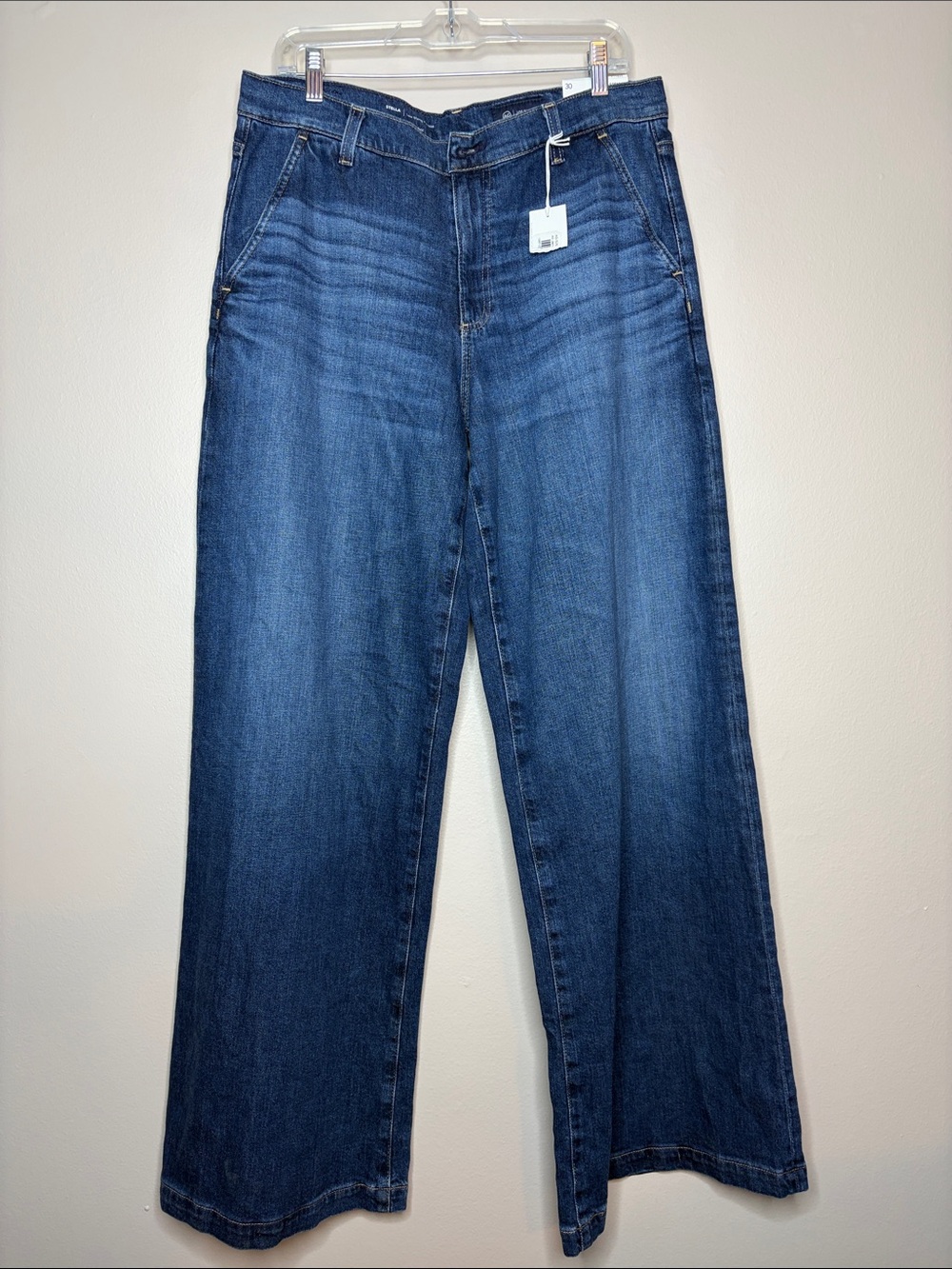 AG Adriano Goldschmied Stella Low Slung Palazzo Jeans Size 30 NWT